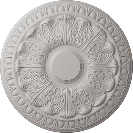 Ekena Millwork Colton Ceiling Medallion (Fits Canopies up to 4 3/4"), 15 3/4"OD x 1 1/2"P, Ultra Pure White CM15CNUWF